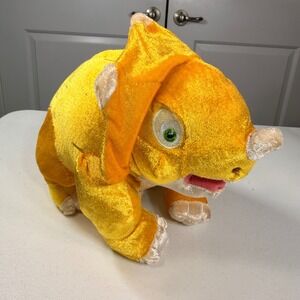 Kellytoy Land Before Time Cera Triceratops Plush Vintage Dinosaur Yellow 11"